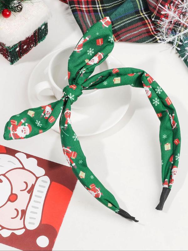 Cute Christmas Themed Knot Design Headband, High Stretch Hair Hoop for Women & Girls, Fashion Hair Accessories for Party, Daily Clothing Decor