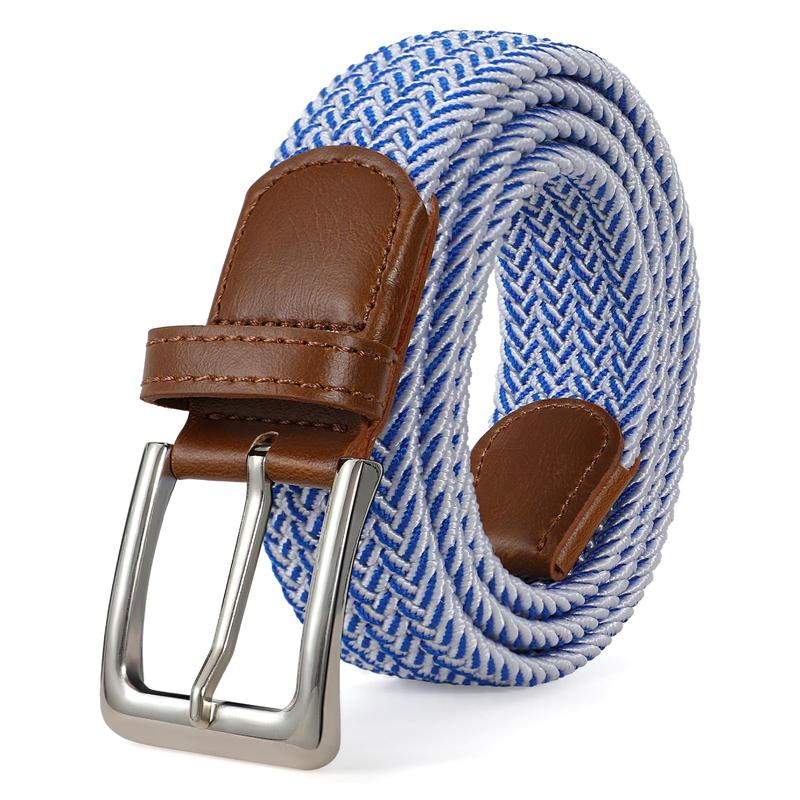 Braided Woven Elastic Stretch Belt Web Casual Belt for Men Women Pants Jeans