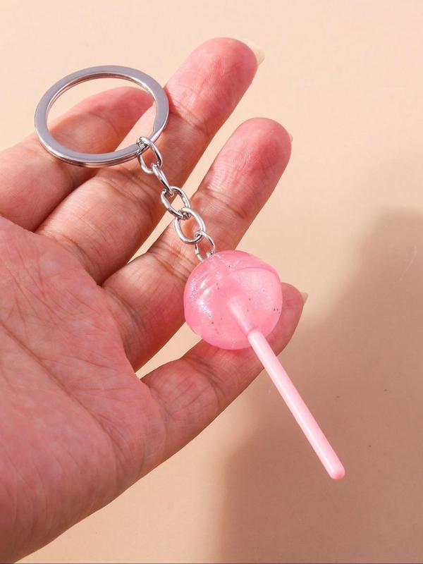 Cute Lollipop Charm Design Keychain, Fashionable Keychain for Women & Girls, Trendy All-match & Exquisite Keychain for Birthday Gift