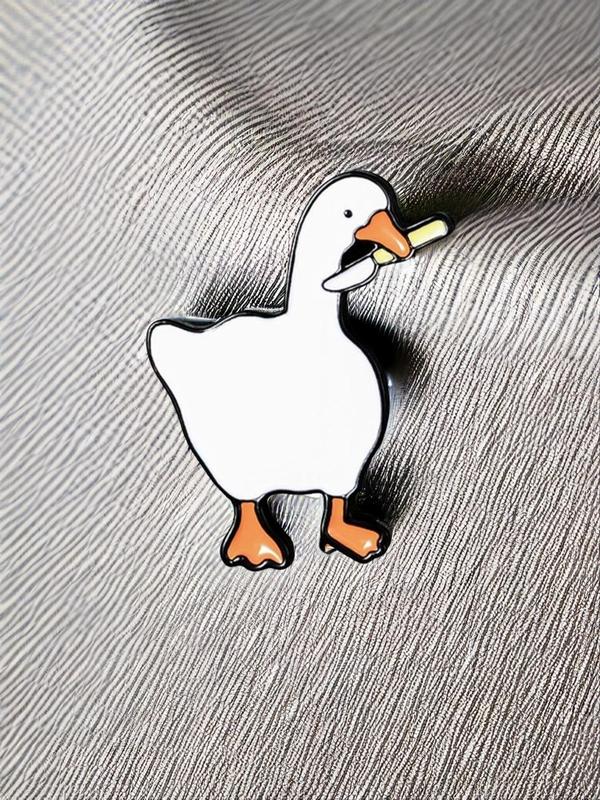 Cute Cartoon Goose Design Brooch, Summer Fashion Alloy Animal Decor Pins Jewelry for Daily Holiday Gift, Enamel Pin, Brooch Pin, Clothes Accessories for Men & Women