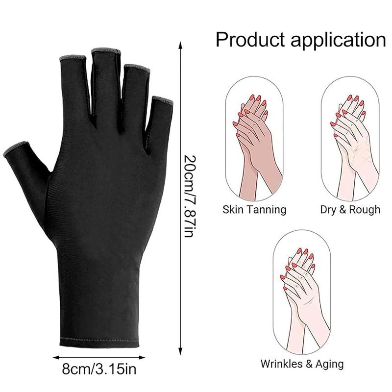 UV Gloves UPF50+ Fingerless UV Light Gloves ,UV  Manicure Gloves UV Protection Gloves