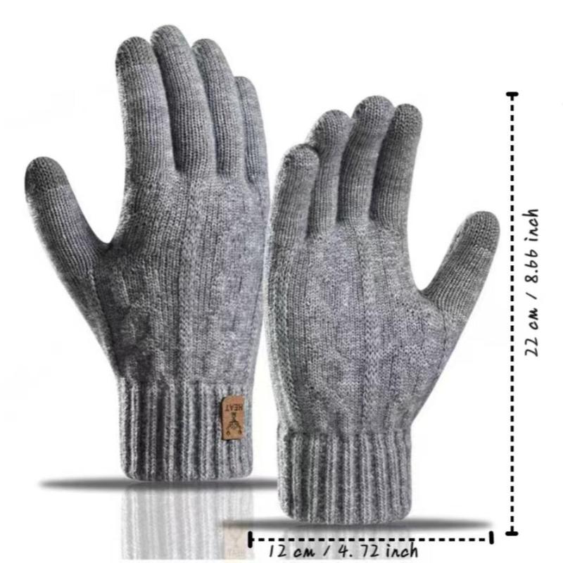 Winter Warm Touch Screen Gloves, 4 Pairs set Thickened Knitted Gloves, Outdoor Sports Gloves for Running Driving Hiking, Sports & Outdoor Accessories, Christmas Gift