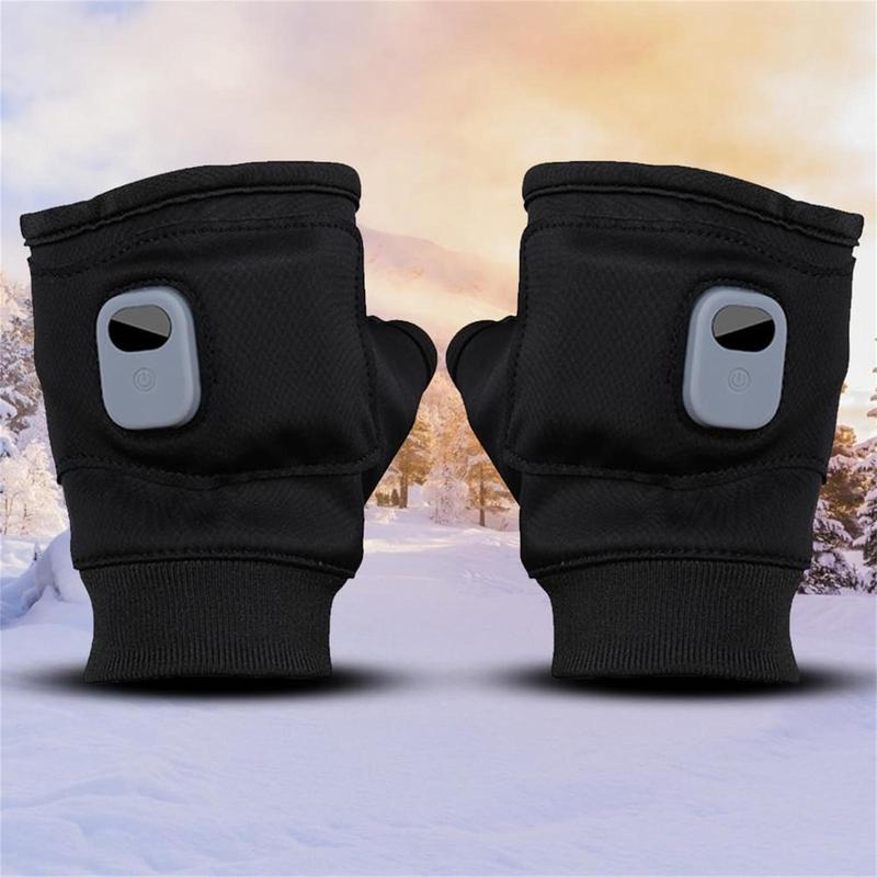 USB Rechargeable Hand Warmer, 2 Counts set 3 Levels Adjustable Electric Heated Gloves, Winter Hand Warmer for Outdoor Activities, Household Appliances