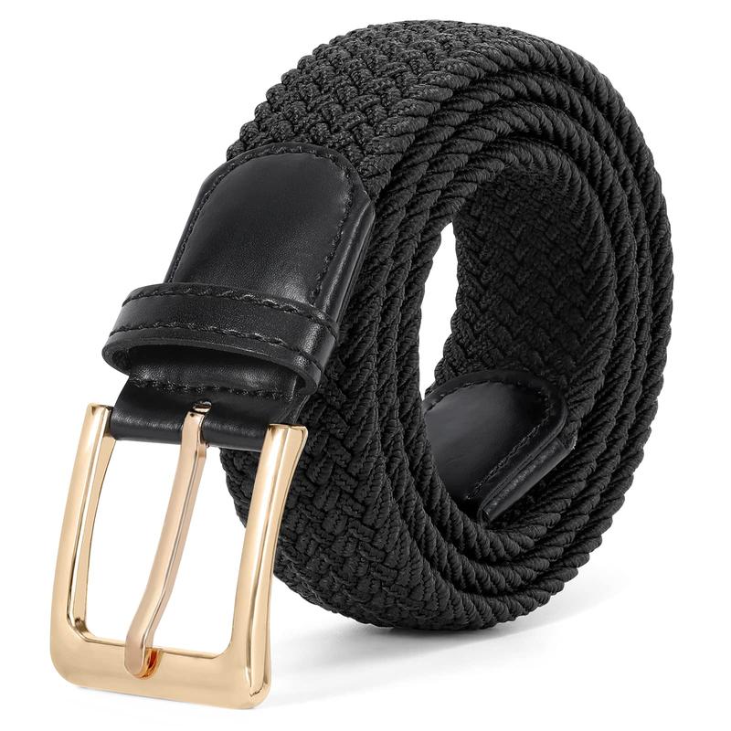 Braided Woven Elastic Stretch Belt Web Casual Belt for Men Women Pants Jeans