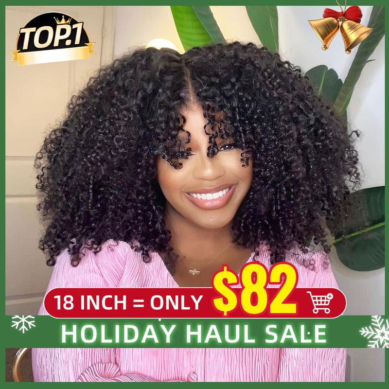 FORGIRLFOREVER Wear And Go Glueless Wig 6x4 Pre Cut Mongolian Kinky Curly Wig Beginner Friendly Ready To Go Lace Front Closure Human Hair Wig