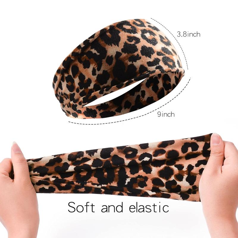 12 Pack Headbands for Women Boho Printed Non Slip Hair Band Sport Yoga Running Elastic Sweat Hair Wrap for Girls