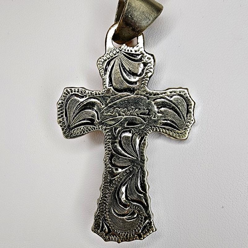 Handmade Cross. Custom Initials. Hand Engraved (Ships in 4 to 8 Weeks)