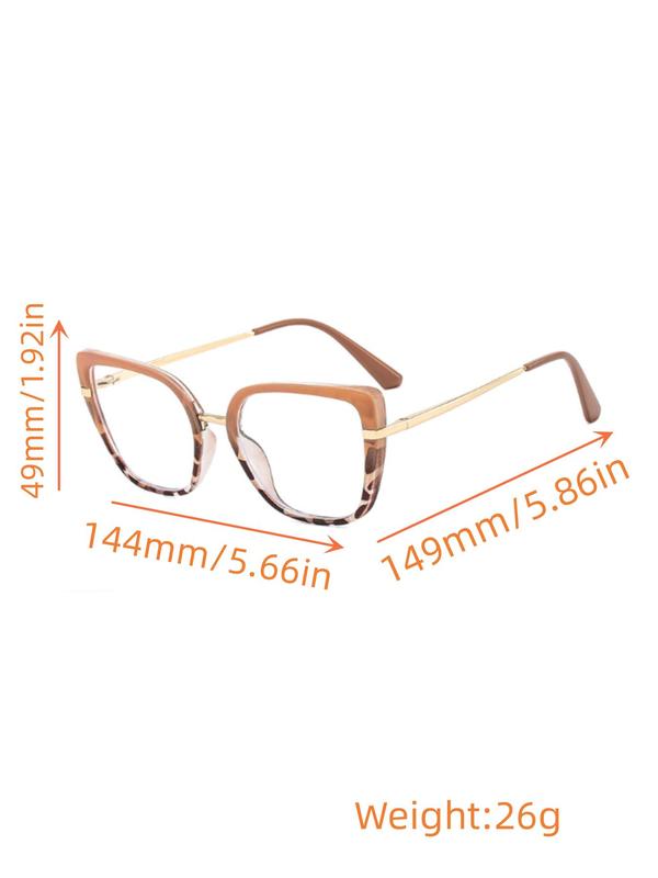 Trendy Plain or Contrasting Frame Design Eyeglasses, 1 Pair Casual Simple Eyeglasses for Women and Men, Fashion Eyeglasses for Outdoor Sports or Daily Use, Travel Accessories