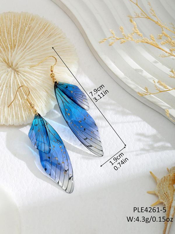 Wing Design Dangle Earrings, 2024 New Style Fashionable Jewelry for Women, Daily Clothing Decor, Trendy All-match & Exquisite Jewelry for Birthday Gift