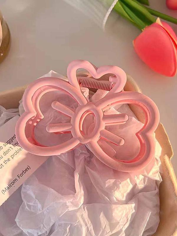 Cute Hollow out Bow Design Hair Claw, Fashion All-match Hair Accessories for Women, Cute Lovely Hairwear for Day Outfit & Daily Use, Fall Outfits, Earthtone Fall Freshness