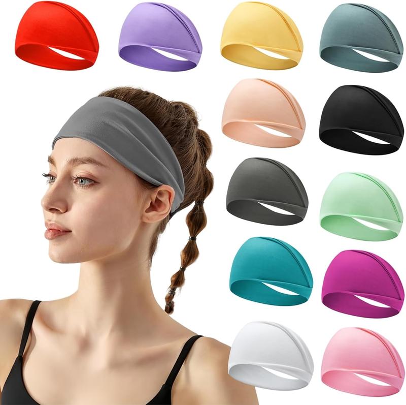 12-Pack Headbands for Women Hair Wide Band Non-Slip Workout Bands for , Yoga, Running, and Fitness