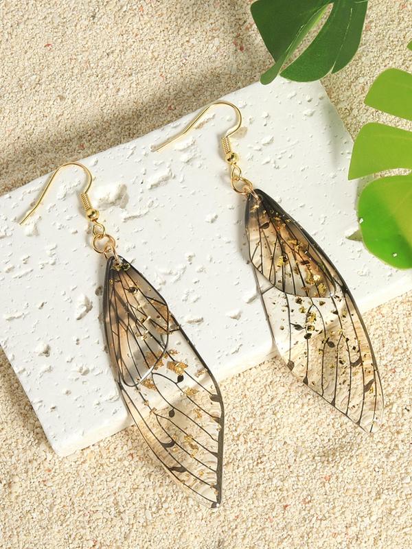 Wing Design Dangle Earrings, 2024 New Style Fashionable Jewelry for Women, Daily Clothing Decor, Trendy All-match & Exquisite Jewelry for Birthday Gift