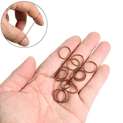 1000 Mini Rubber Bands Soft Elastic Bands for Hair Braids(1.5 cm,Dark Brown)