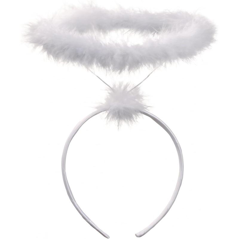 White Angel Halo Headband - Feather Angel Halo - Halloween Headband - Angel Costume Accessory - Angel Costume for Women, Men