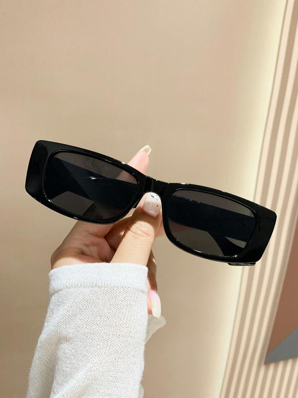 Summer Simple Matching Sunglasses for Everyday Use, All Seasons Minimalist Square Frame Fashion Sunglasses, Travel Accessories