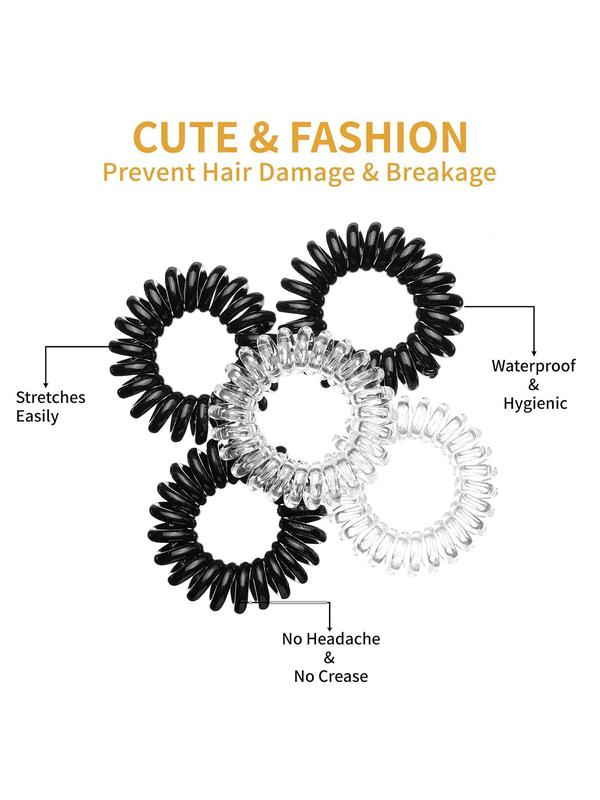 Spiral Design Hair Tie, No Fold Hair Tie, Elastic Hair Tie for Thick Hair, Hair Accessories for Women & Girls