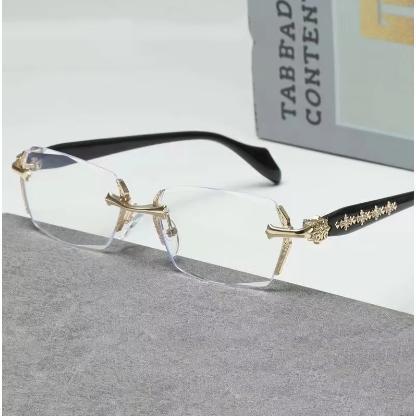 Chrome Hearts glasses blue light, lightweight and trendy gold and silver glasses, unisex glasses