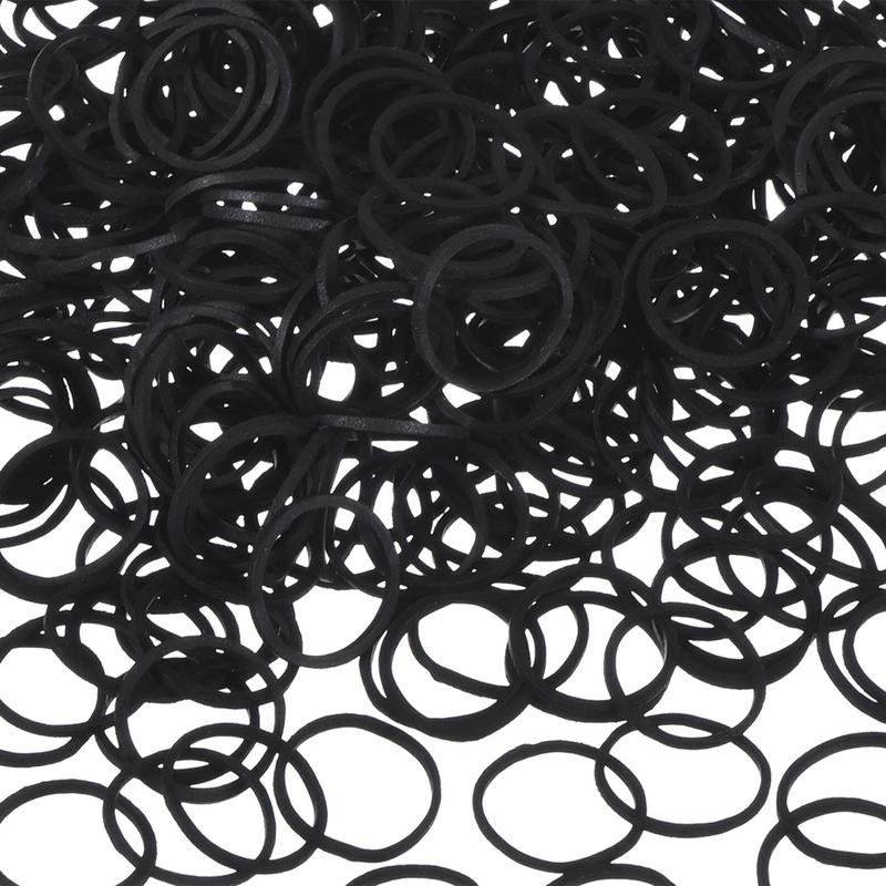 1000 Mini Rubber Bands Soft Elastic Bands for Hair Braids(1.5 cm,Dark Brown)