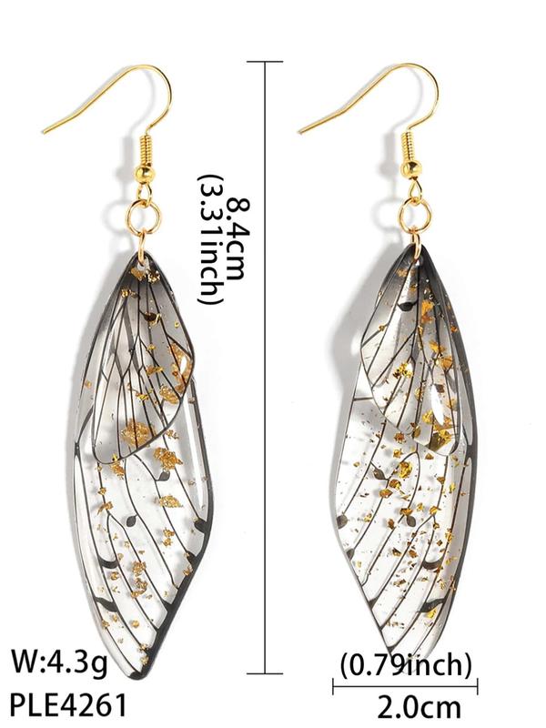 Wing Design Dangle Earrings, 2024 New Style Fashionable Jewelry for Women, Daily Clothing Decor, Trendy All-match & Exquisite Jewelry for Birthday Gift