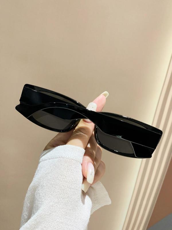 Summer Simple Matching Sunglasses for Everyday Use, All Seasons Minimalist Square Frame Fashion Sunglasses, Travel Accessories