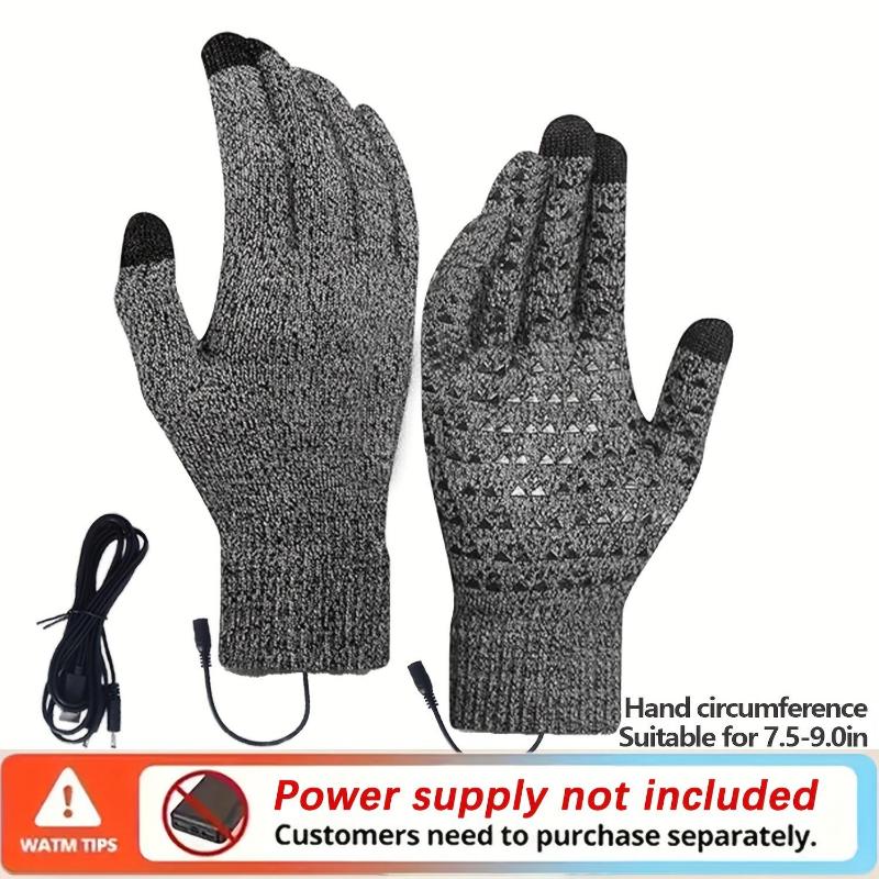 USB Rechargeable Heated Gloves, Touch Screen Thickened Heated Gloves, Warm Gloves for Outdoor Cycling, Sports & Outdoor Accessories