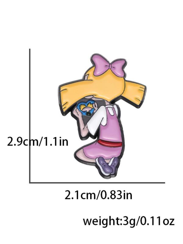 Cartoon Girl Design Brooch, Cute Cartoon Pin, Fashion Accessories for Women & Men, Trendy All-match & Exquisite Brooch for Birthday Gift