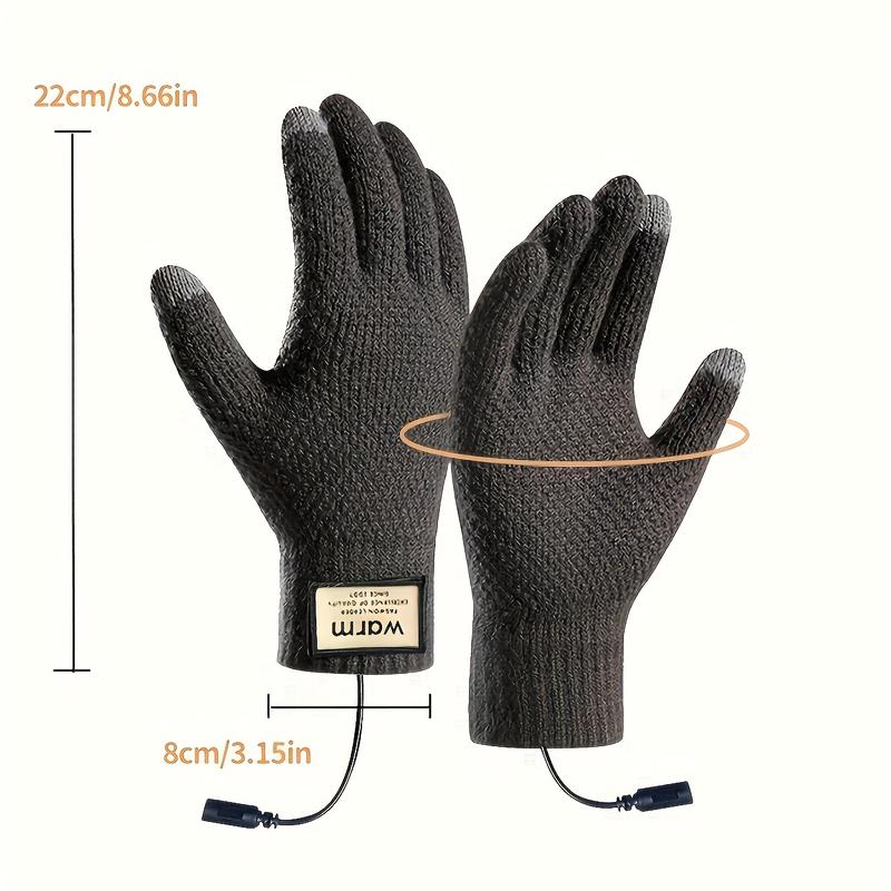 Warm Touch Heating Gloves-Suitable for Touch Screen, USB Power Supply, Warm Work and Cycling Gloves, Suitable for Cold Weather-Perfect Outdoor Activities Accessories