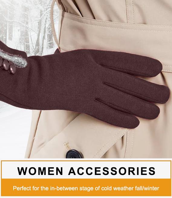 [blackfriday sale] Womens Winter Warm Gloves with Sensitive Touch Screen Texting Fingers, Fleece Lined Windproof Gloves