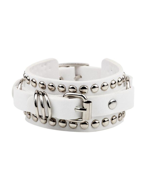 Punk Style Studded Decor PU Leather Bracelet, Fashionable Jewelry for Party, Daily Clothing Decor for Both Men & Women