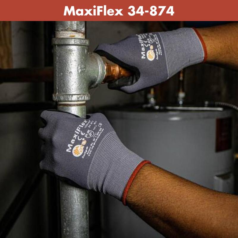 24 Pairs MaxiFlex Guantes de Construcción - MaxiFlex Gloves For Men - Showa Atlas 300 Work Gloves - Guantes Para Trabajo