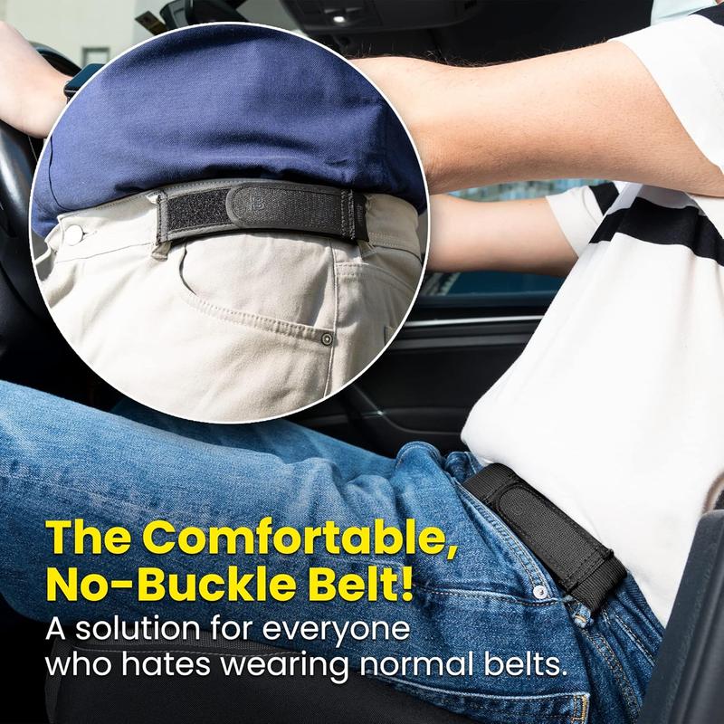 No Buckle Elastic Belt For Men - Fits 1.5 Inch Belt Loops, Comfortable and Easy To Use