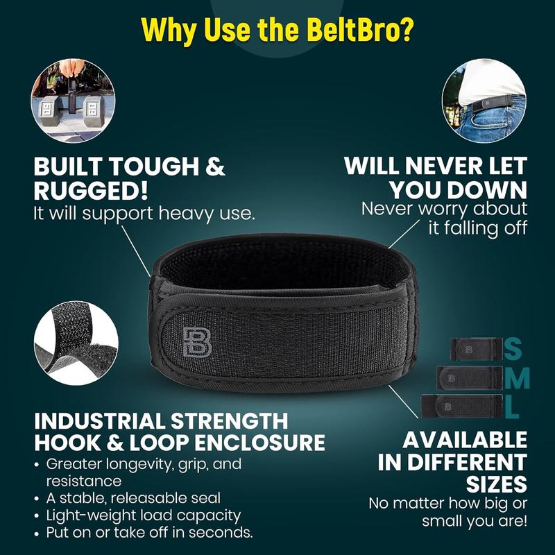 No Buckle Elastic Belt For Men - Fits 1.5 Inch Belt Loops, Comfortable and Easy To Use