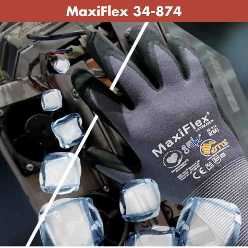 24 Pairs MaxiFlex Guantes de Construcción - MaxiFlex Gloves For Men - Showa Atlas 300 Work Gloves - Guantes Para Trabajo