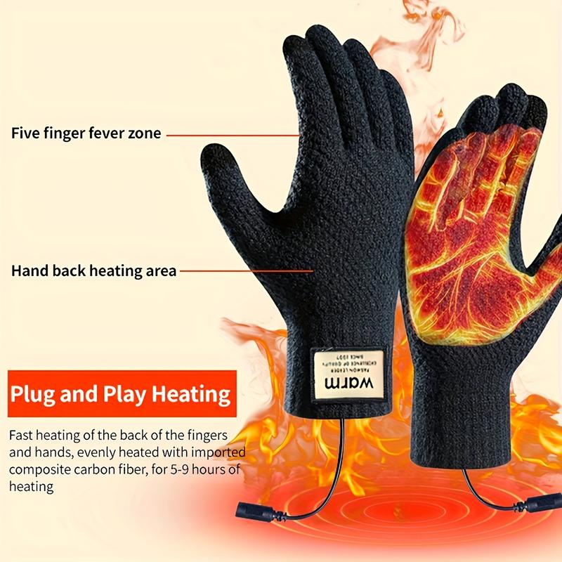 Warm Touch Heating Gloves-Suitable for Touch Screen, USB Power Supply, Warm Work and Cycling Gloves, Suitable for Cold Weather-Perfect Outdoor Activities Accessories