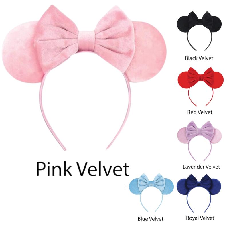 Velvet Headband Ears - Perfect for Theme Park visits, Parties, Dress-up, and more!