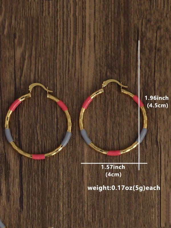 Women's Boho Style Minimalist Hoop Earrings, Fashion Retro Hoop Earrings for Party, Daily Decor, Trendy All-match Vintage Jewelry As Birthday Gift for Women & Girls