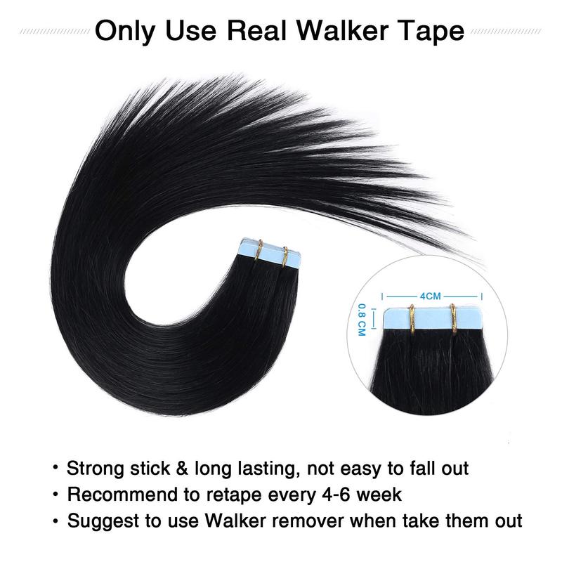 SUYYA Tape in Hair Extensions Human Hair natural straight