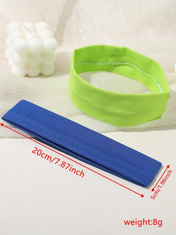 Solid Color Sportive Hair Band, Sweat Absorbing Hair Band, Hair Accessories for Women & Girls, Minimalist Headwear Suitable for Thick Hair