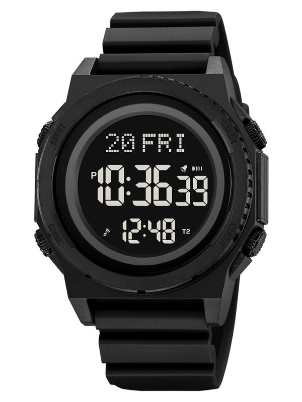 Men's Fashion Digital Watch, Casual Sporty Digital Watch with Luminous Dial & Alarm Mode, Waterproof Electronic Watch with Box for Men