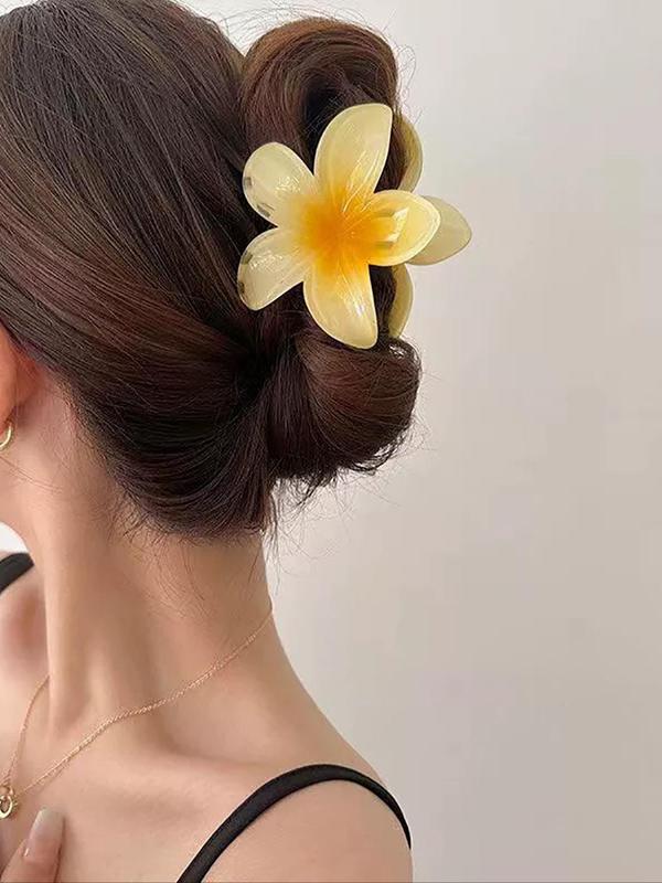 Flower Design Hair Claws, 3 Counts Casual and Versatile Hair Accessories for Women, Summer Trendy Accessories for Party and Daily Life