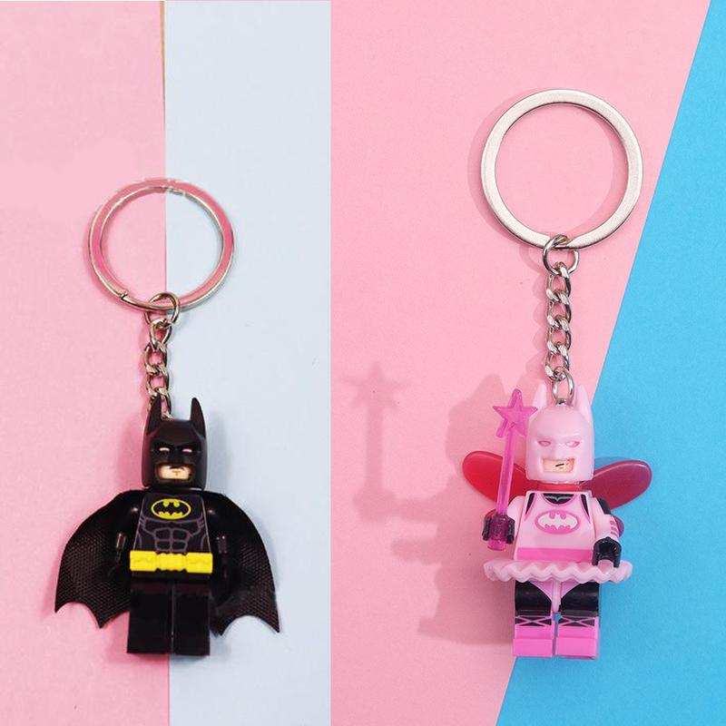 2 Pcs Anime Cartoon Keychain Super Hero Mini Toy Keychain for Women and Men Kids