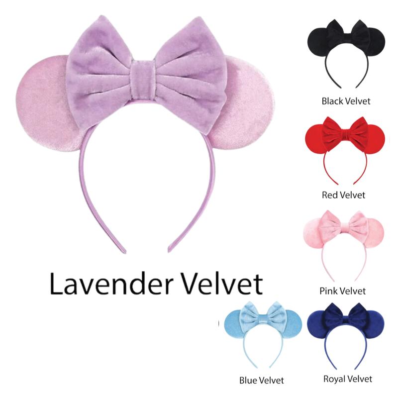 Velvet Headband Ears - Perfect for Theme Park visits, Parties, Dress-up, and more!