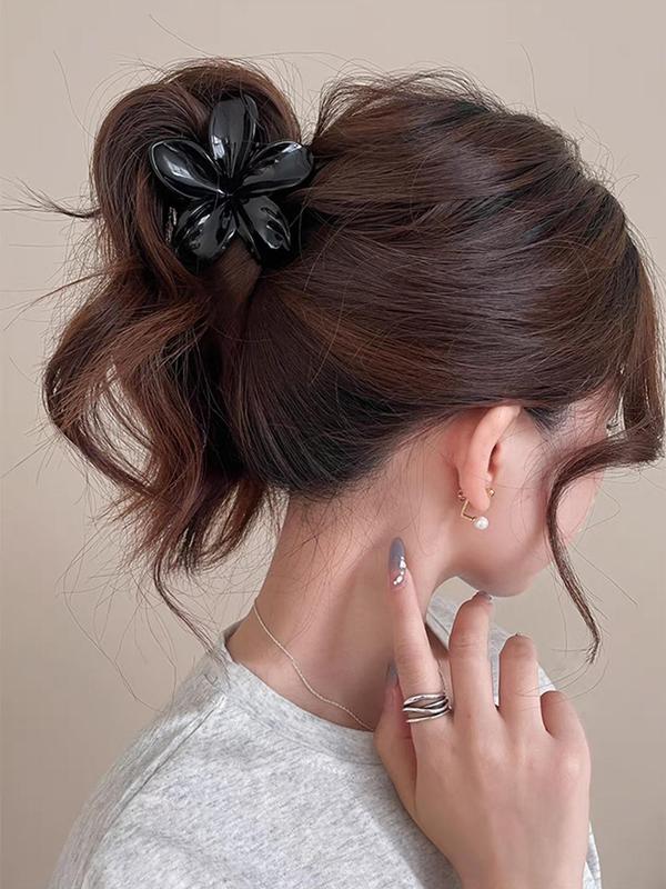 Vintage Flower Design Hair Claws, Fashionable Hair Accessories for Women & Girls, Minimalist Headwear Suitable for Thick Hair