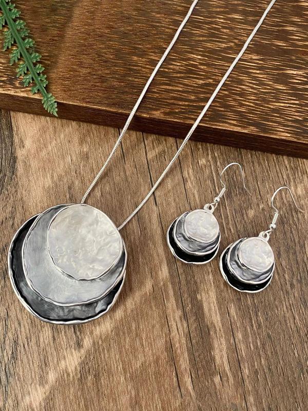 Boho Style Pendant Necklace & Dangle Earrings, Fashion Jewelry for Party, Daily Clothing Decor, Trendy All-match & Exquisite Jewelry for Birthday Gift