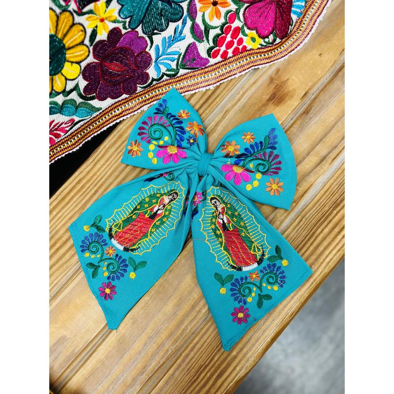 Virgen Mexican Bow Clips Small