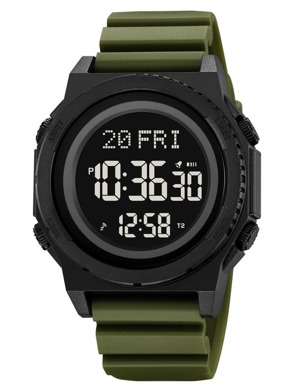 Men's Fashion Digital Watch, Casual Sporty Digital Watch with Luminous Dial & Alarm Mode, Waterproof Electronic Watch with Box for Men