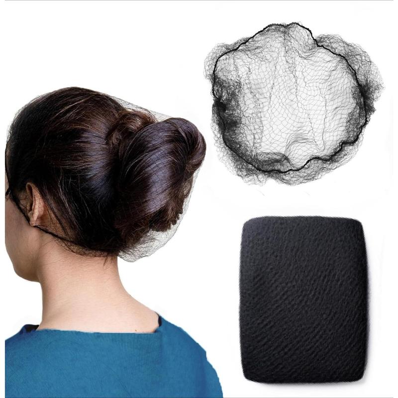 Hair Net Black - 100Counts – 24 Inches Invisible Nylon Hair Nets for Women and Men