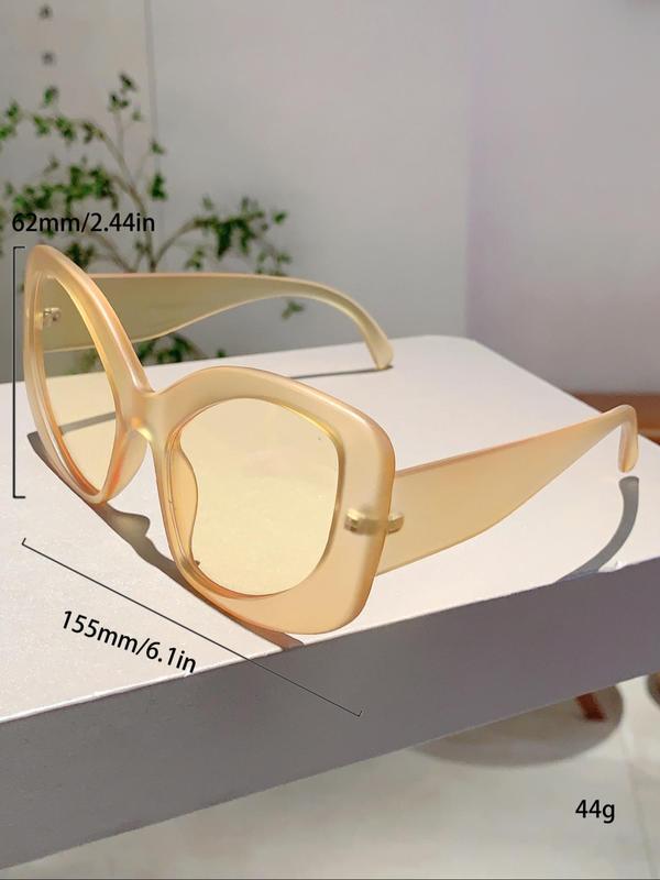 Simple Gradient Lens Sunglasses, Large Frame Fashion Sunglasses for Women, Basic Sunglasses for Outdoor Activities, Summer Accessories 2024 for Beach Travel