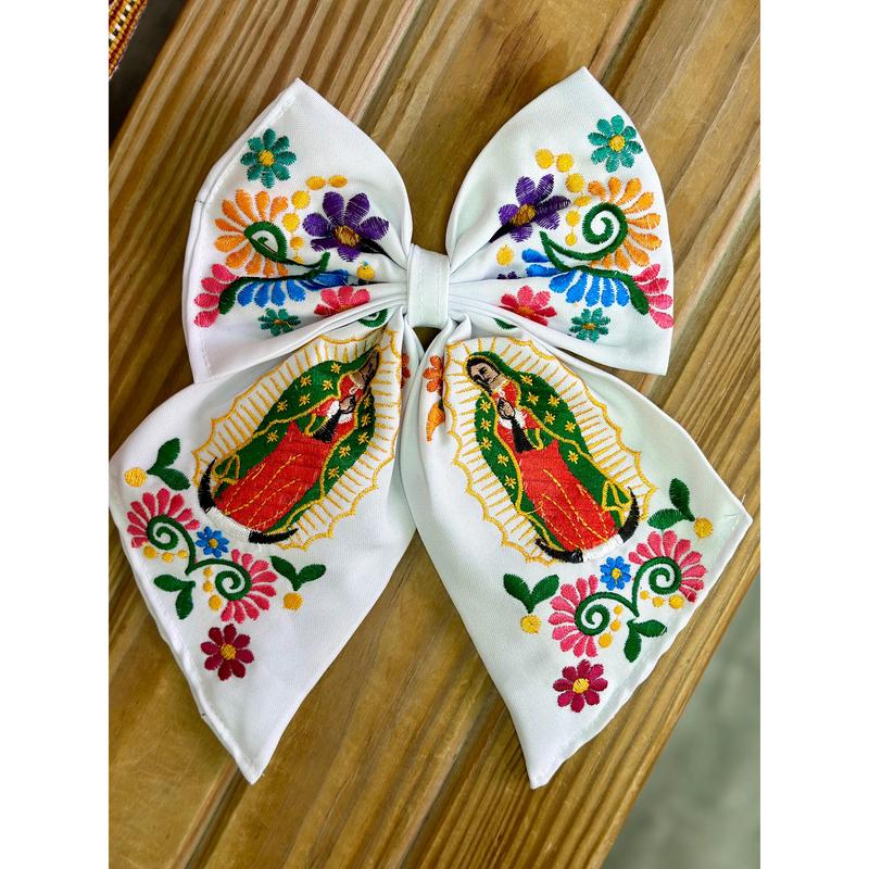 Virgen Mexican Bow Clips Small