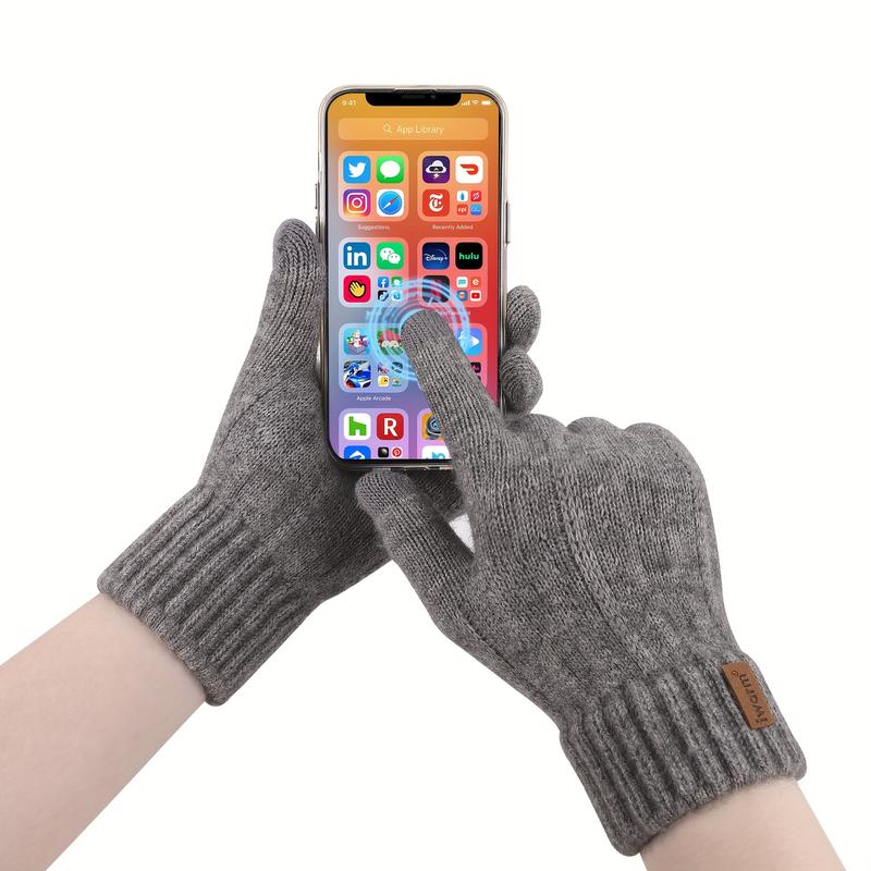 Unisex Alpaca Wool Touchscreen Gloves: Warm Winter Gloves for Cycling, Office, Travel, and Holidays